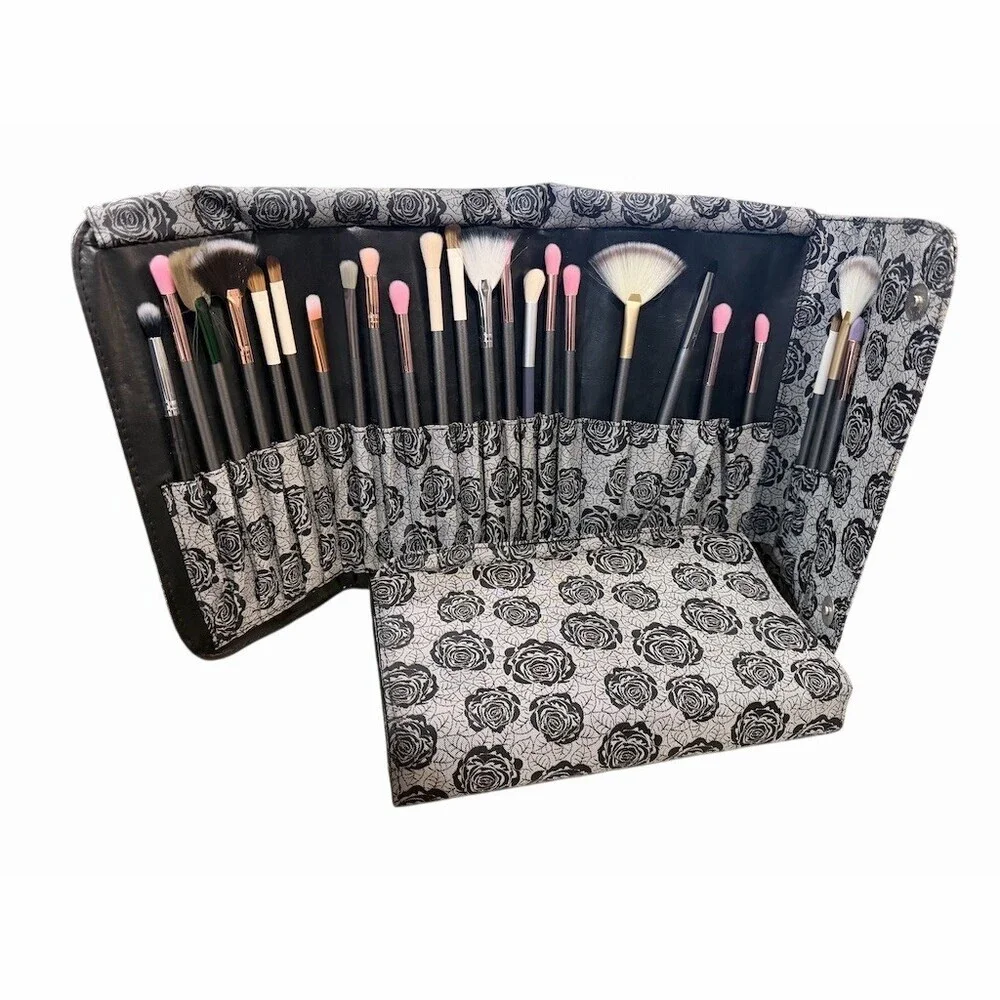 Lot of 2 NEW Boutique Foldable Makeup Brush Holder Organizer